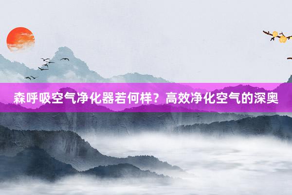 森呼吸空气净化器若何样？高效净化空气的深奥